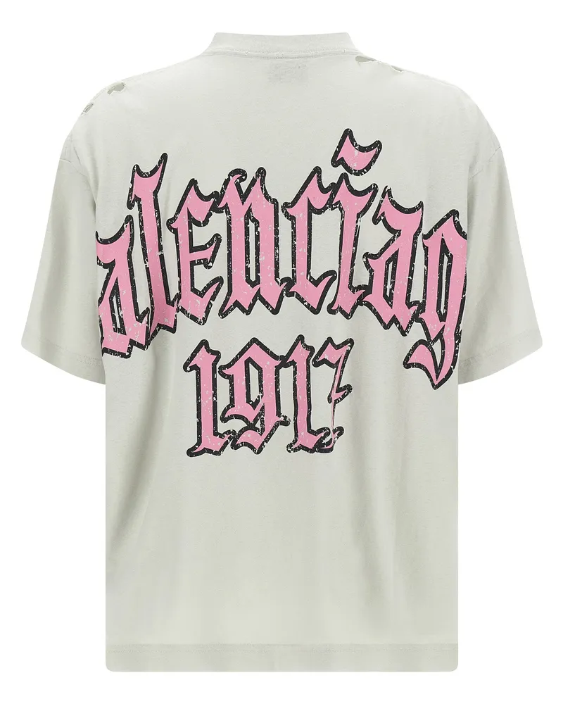 Balenciaga Women's Beige Cotton T-Shirt Beige