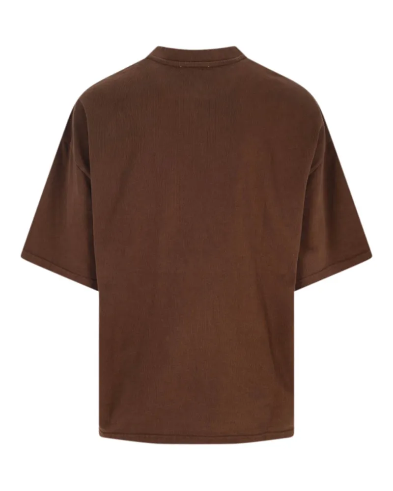Entire Studios Men T-Shirts And Polos Brown Organic Cotton Brown