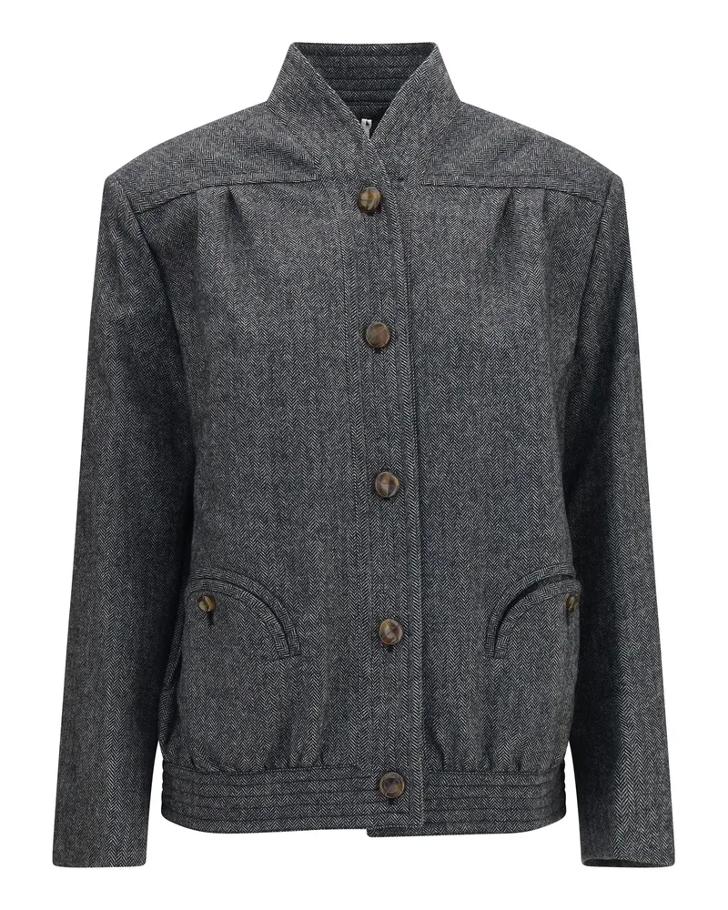 Blazé Milano Women's Jacket Coiba Herringbone Black-White Fleece Wool (ovis Aries) Black/white Black