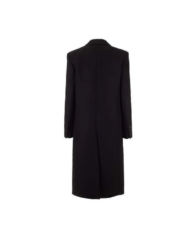 Saint Laurent Women's Black Acetate Coat Clothing Black