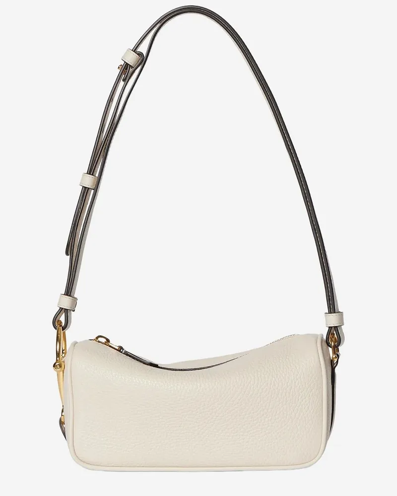 Gucci Women's Shoulder Bag Half Horsebit Ivory Leather White