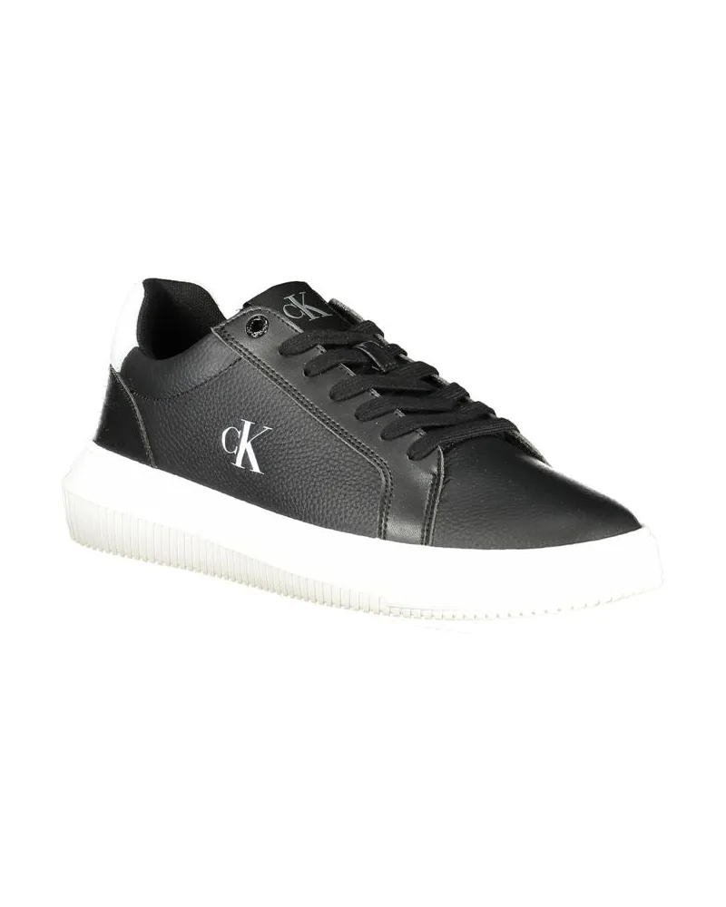 Calvin Klein Leather Sneaker — Black Black