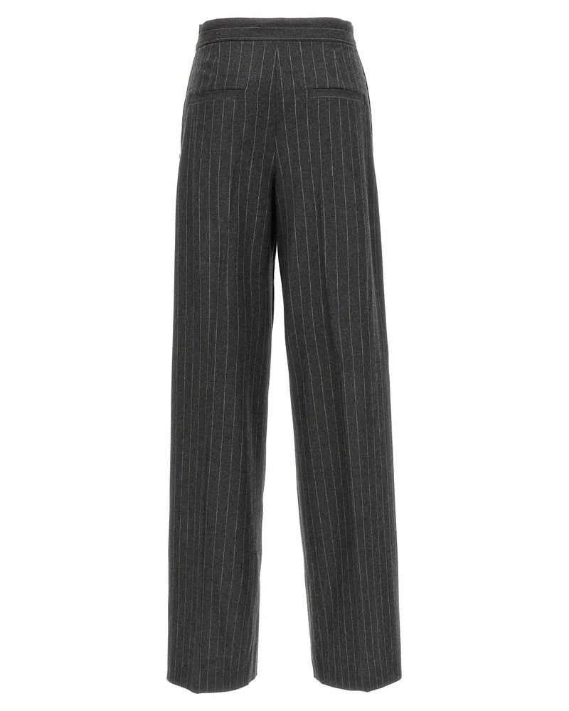 SPORTMAX Women's Gray Virgin Wool Dress Pants Gray