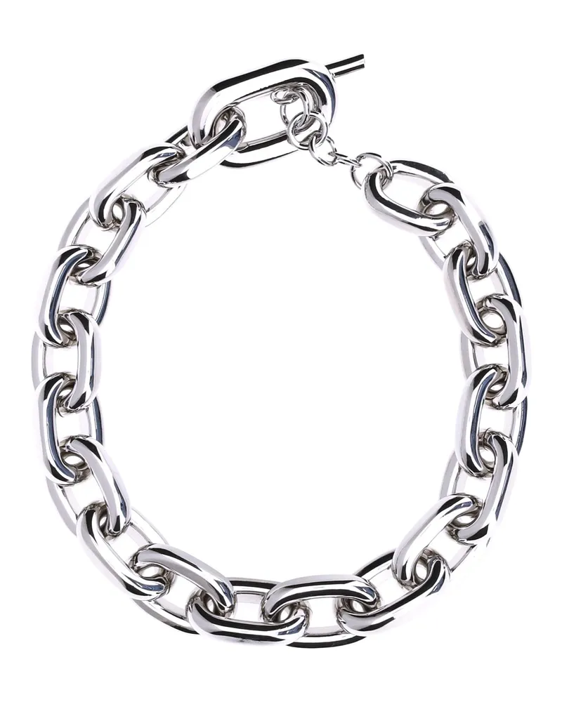 Paco Rabanne Women's Xl Link Chain Necklace Silver Alluminio; Brass Necklaces Silver