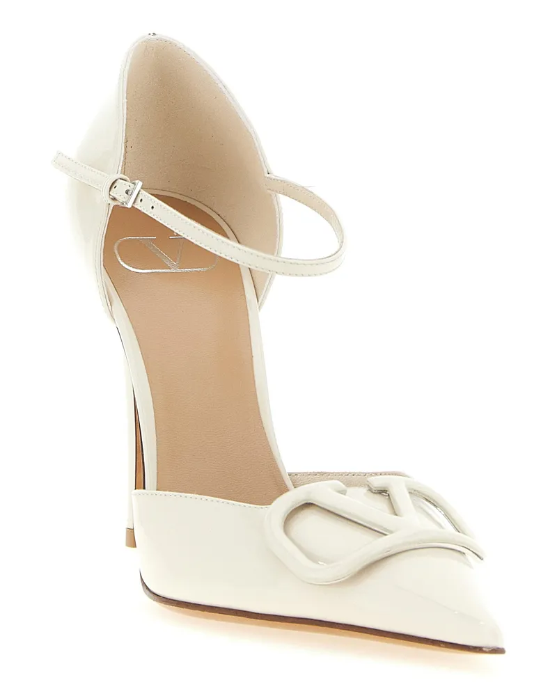 Valentino Garavani Patent Leather Pump — Cream Cream