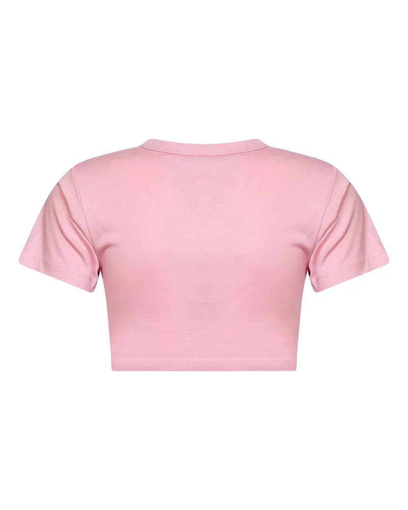 ATTICO Women's Cropped T-Shirt Light Pink Cotton T-Shirts & Jerseys Pink
