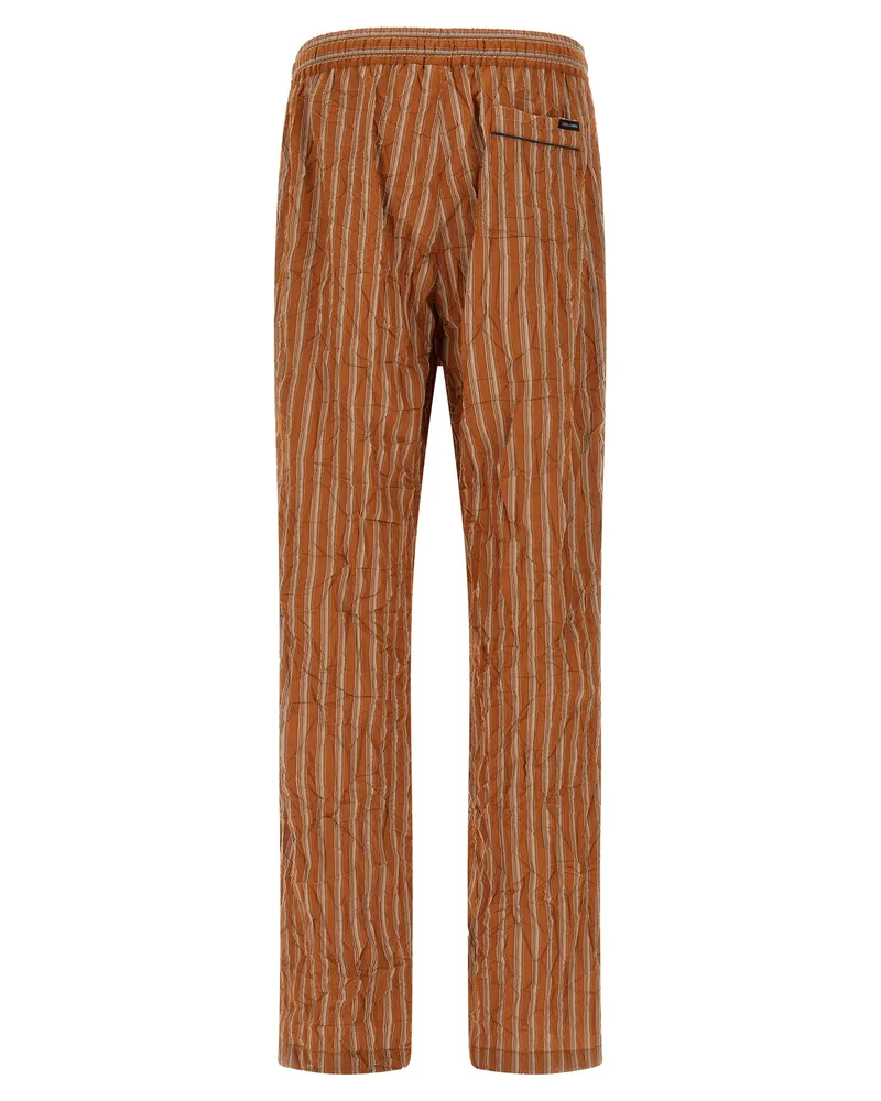 Dolce & Gabbana Men's Brown Viscose Casual Pants Brown