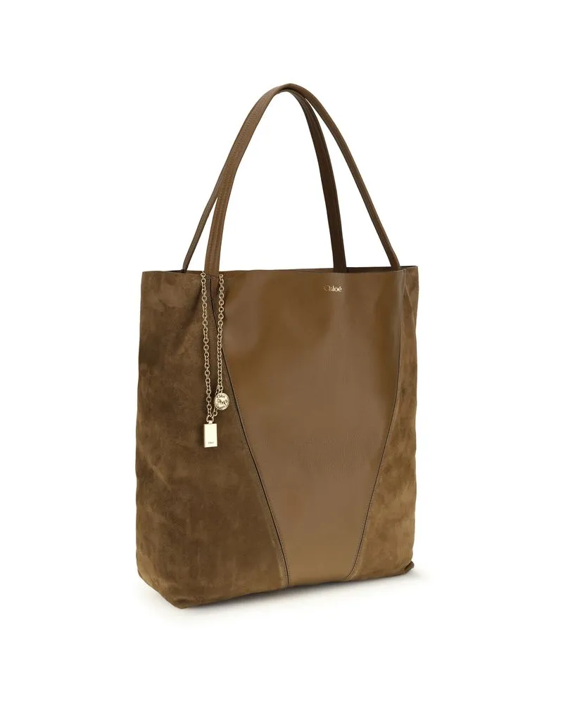 Chloé Women's Brown Calf Leather Bos Taurus Shoulder Bag Brown