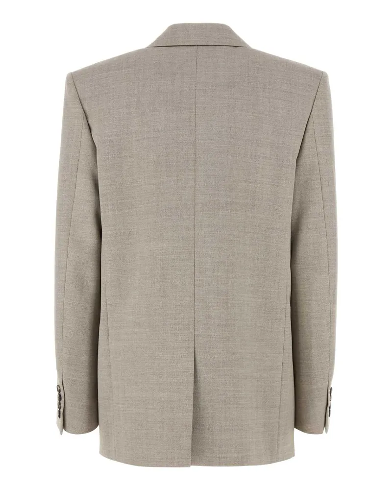 Saint Laurent Women's Toile Blazer Beige Wool Blazers Beige