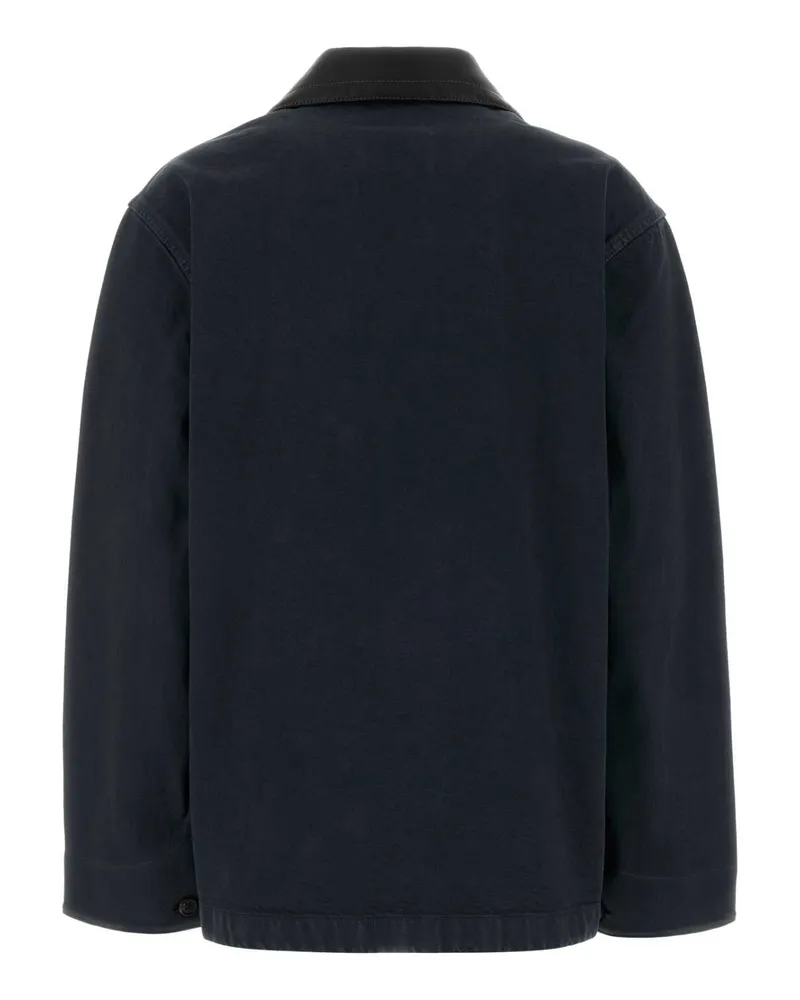 Miu Miu Women's Navy Blue Denim Jacket Ematite Exterior: Cotton Giubbini Navy