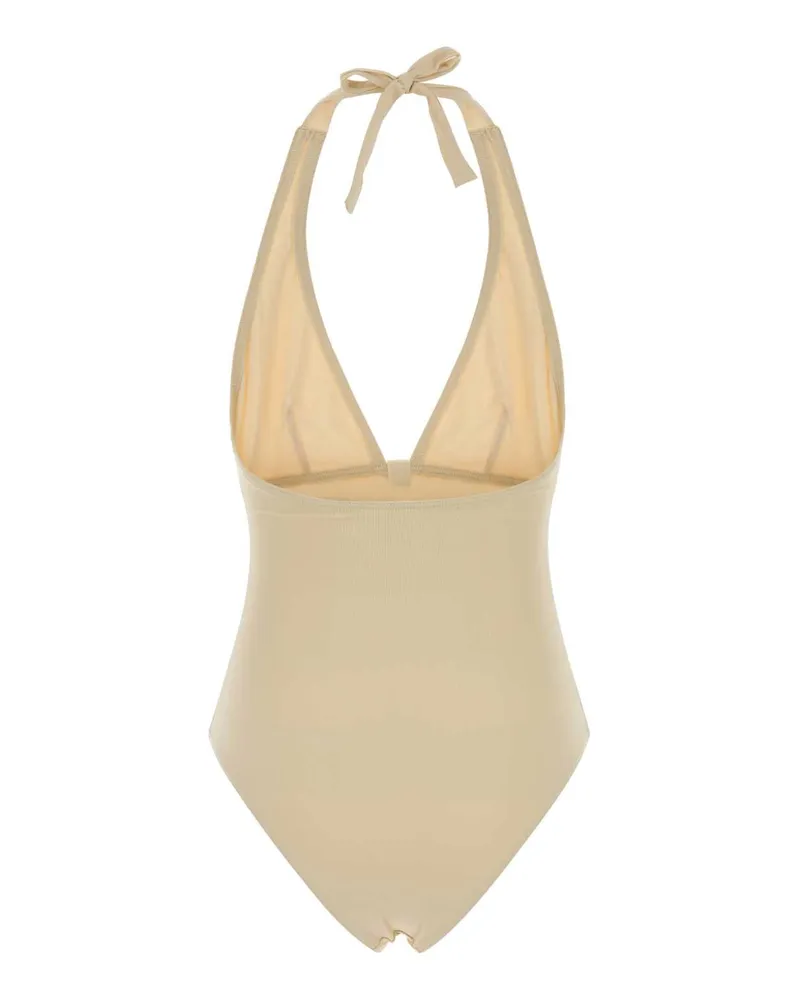 Eres Women's Cream Stretch Nylon Harmony Swimsuit Panama Costumi Da Bagno Swimwear Beige