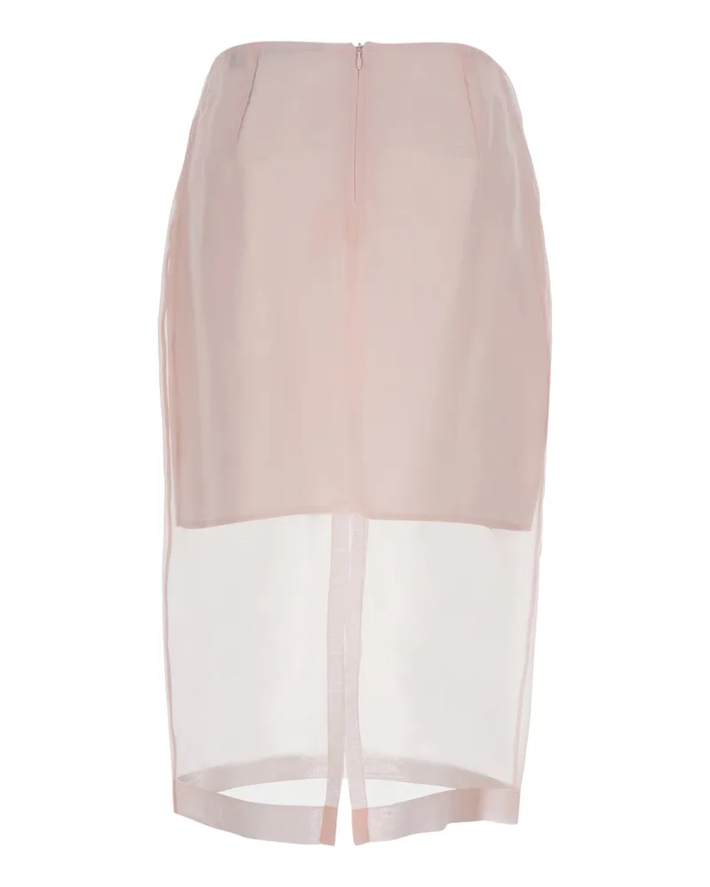Federica Tosi Women's Skirt Pink Silk Pink