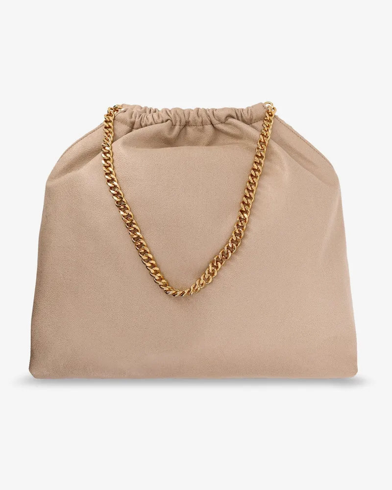Stella McCartney Women's Shoulder Bag Falabella Beige Vegan Leather Beige