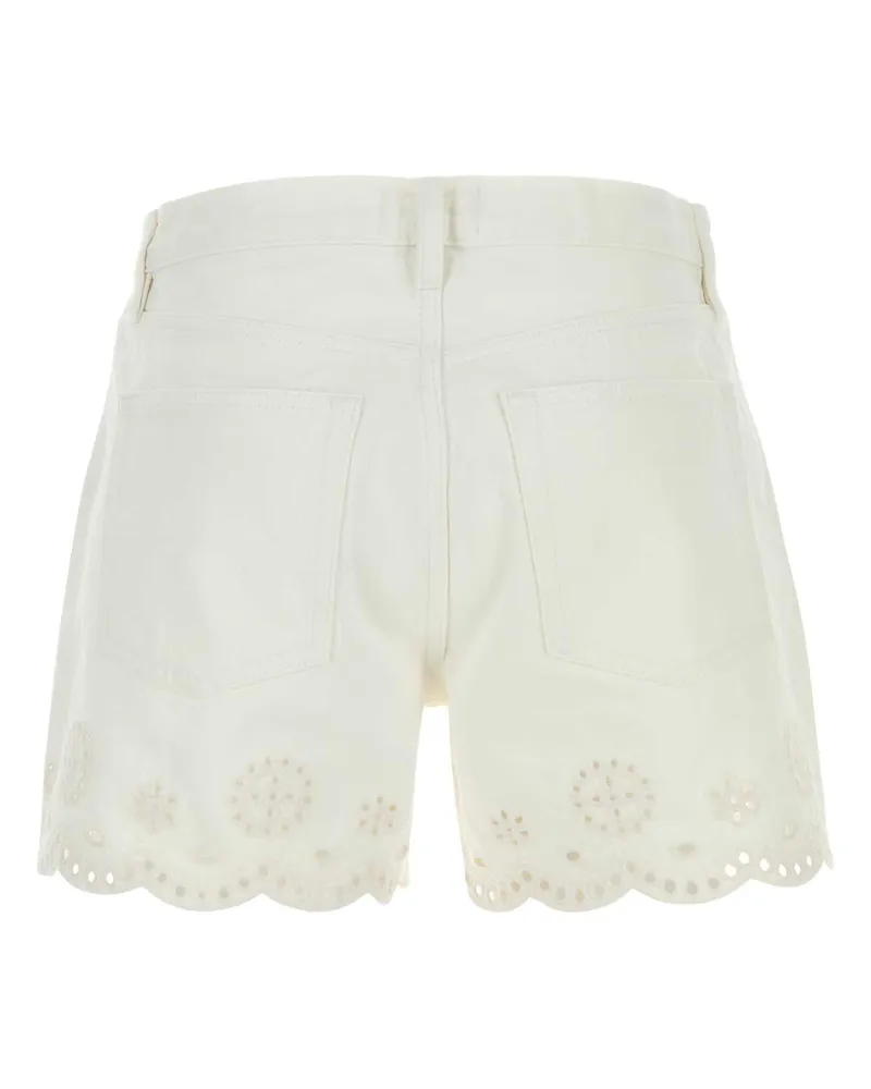 Frame Denim Eyelet Hang Shorts — White White