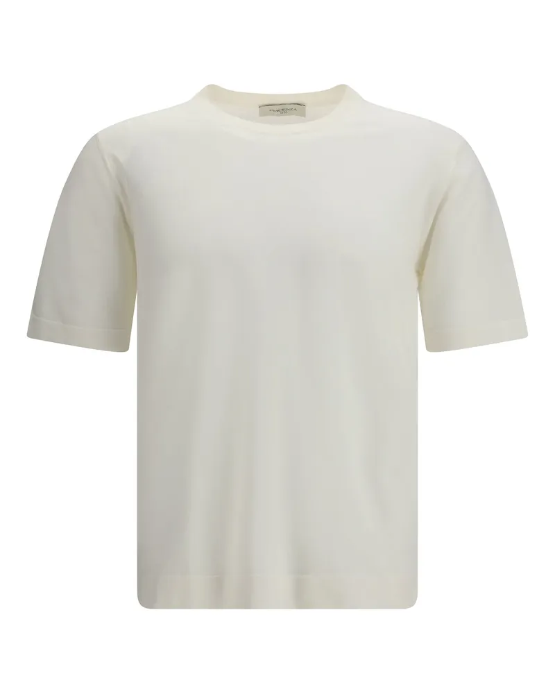 Piacenza Cashmere Cotton Crewneck T-Shirt — White White