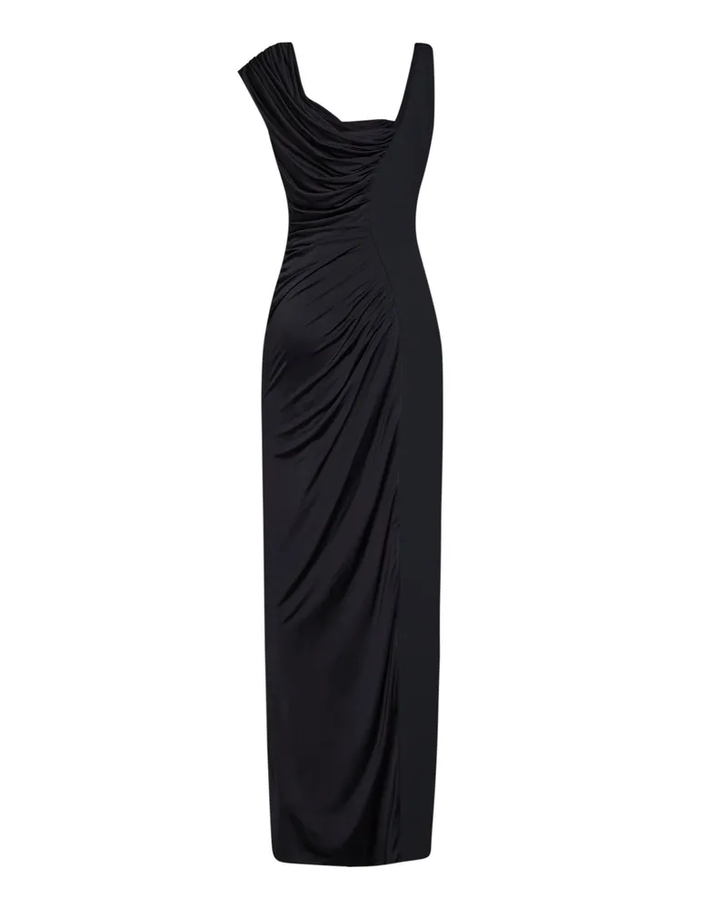 Versace Women's Dress, Draped Liquid Jersey, Black Viscose Black