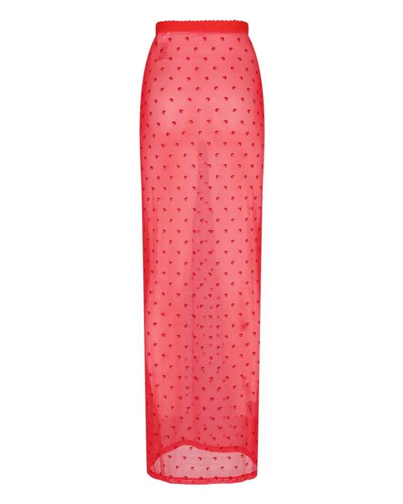 Marine Serre Women Skirts Red Polyamide Red