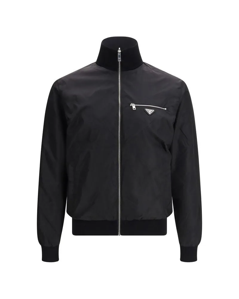 Prada Men Black Wool Oves Aries Jacket Clothing Black
