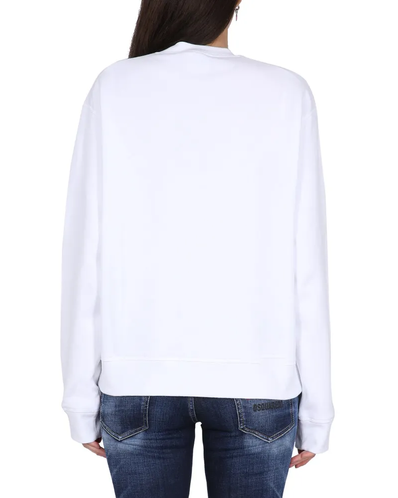 Dsquared2 Logo-Embroidered Sweatshirt — White White