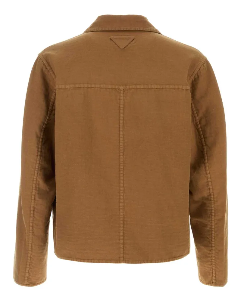 Prada Men's Monopetto Blazer Beige Cotton Blazers Beige