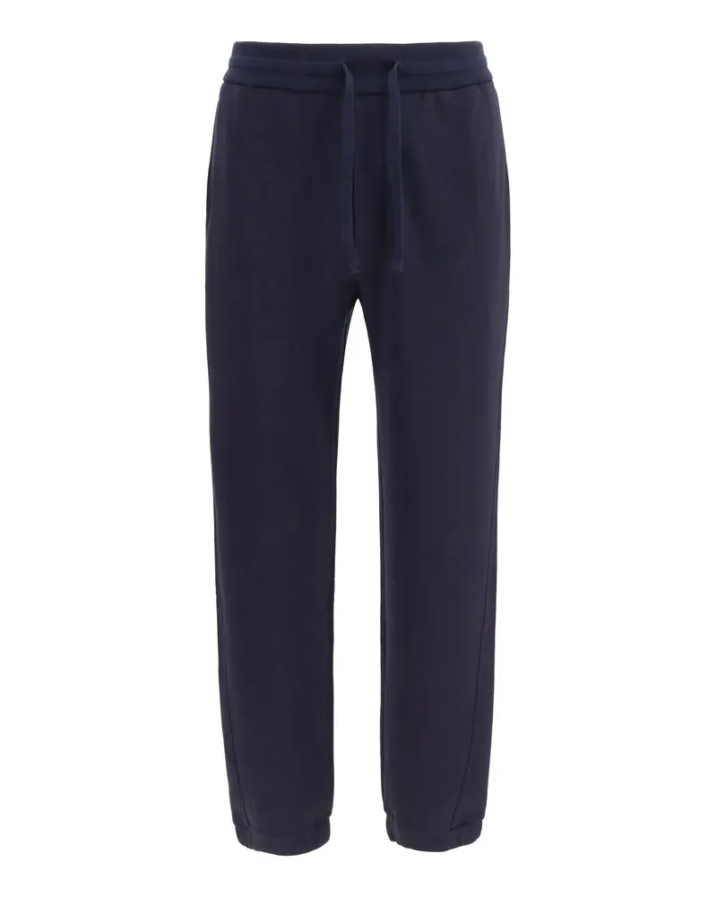 Loro Piana Men's Trousers Neem Navy Blue Cotton Navy
