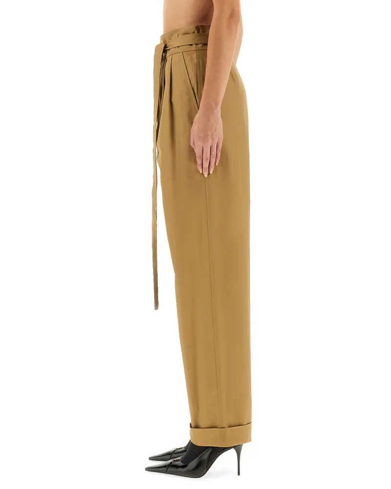 Saint Laurent Gurkha Serge Trousers — Beige Beige