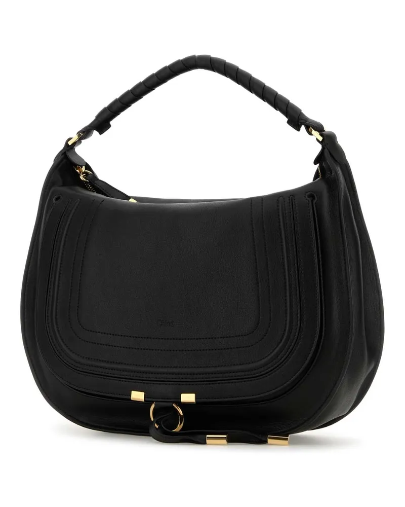 Chloé Women's Black Leather Marcie Shoulder Bag Borse A Mano Black