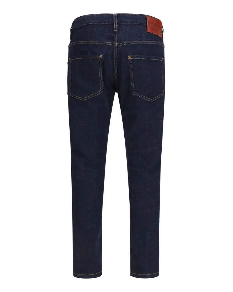 Dsquared2 Men's Slim Fit Jeans Navy Blue Cotton; Elastane Navy