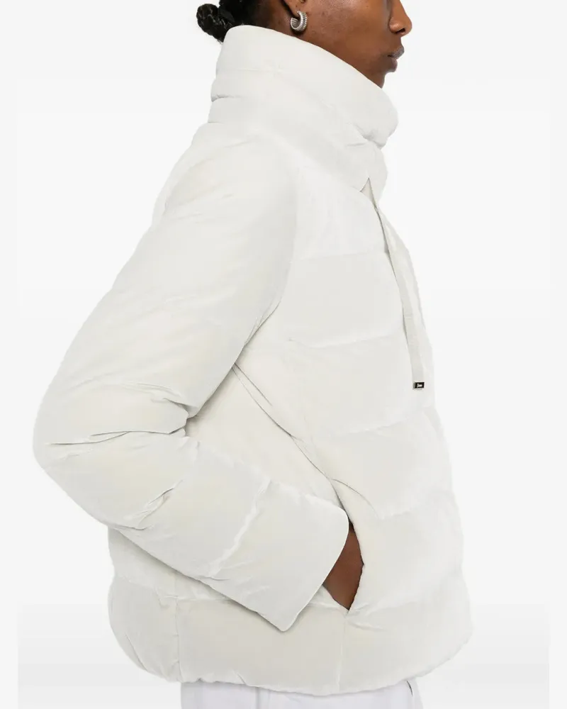 Herno Funnel-Neck Puffed Puffer Jacket — White White