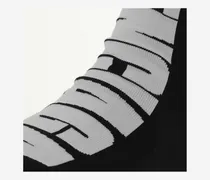 Logo-Embroidered Stretch Cotton Socks — Black