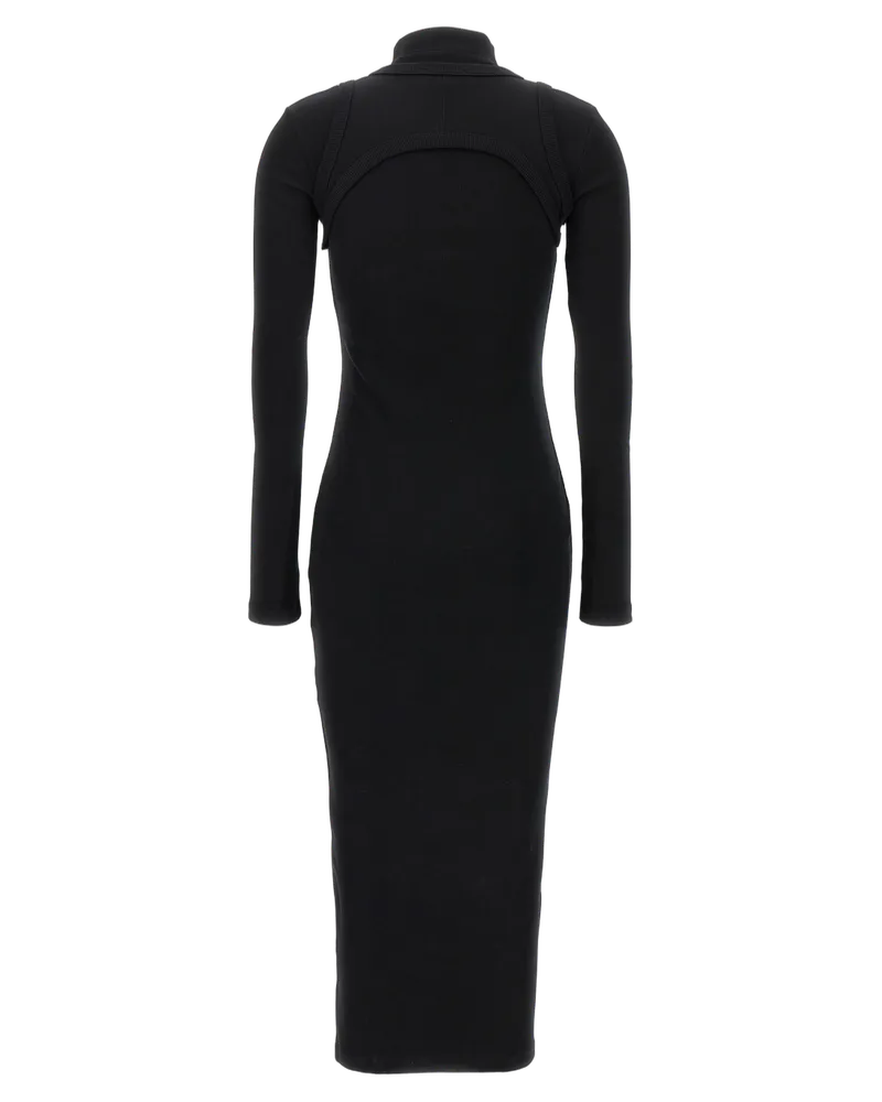 OFF-WHITE Women's Black Cotton Midi Dress Black