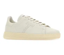 Men's White Leather Warwick Sneakers Buttercream