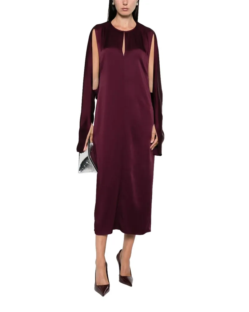 Stella McCartney Cut-Out Detail Midi Dress — Red Red