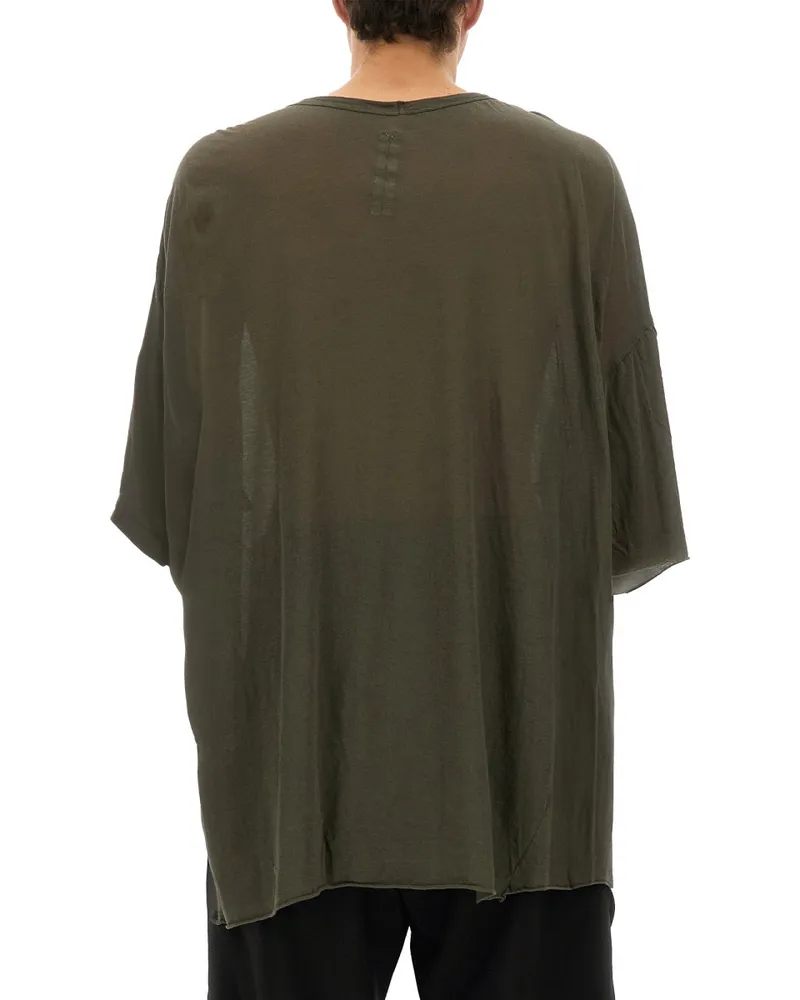 Rick Owens Cotton T-Shirt — Green Green