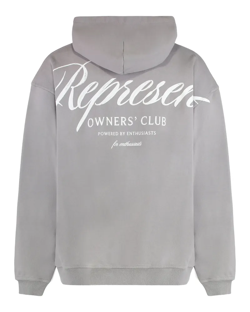 REPRESENT Men's Hooded Sweatshirt Cotton Grey Jumpers Sweater Gray