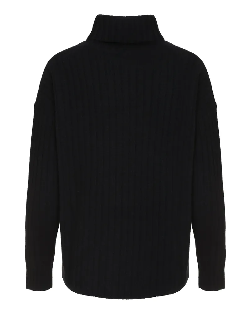 Max Mara Women Ribbed Wool And Cashmere Sweater Black Black