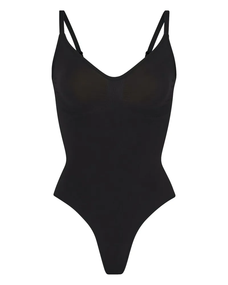 032c Seamless Thong Bodysuit — Black Black