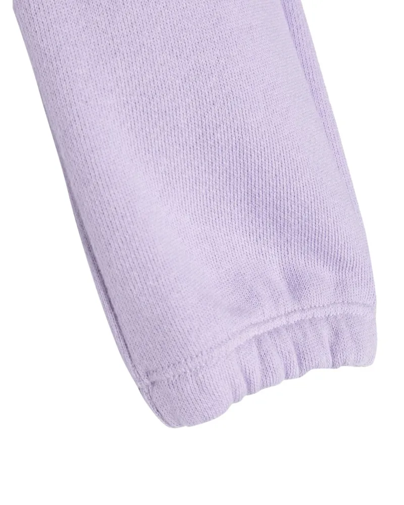 Palm Angels Logo-Embroidered Cotton Joggers — Purple Purple