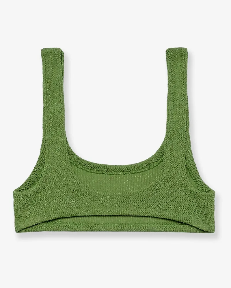 MC2 Saint Barth Women's Bikini Top Naima Green Polyamide Swimwear Sea Clothing Green