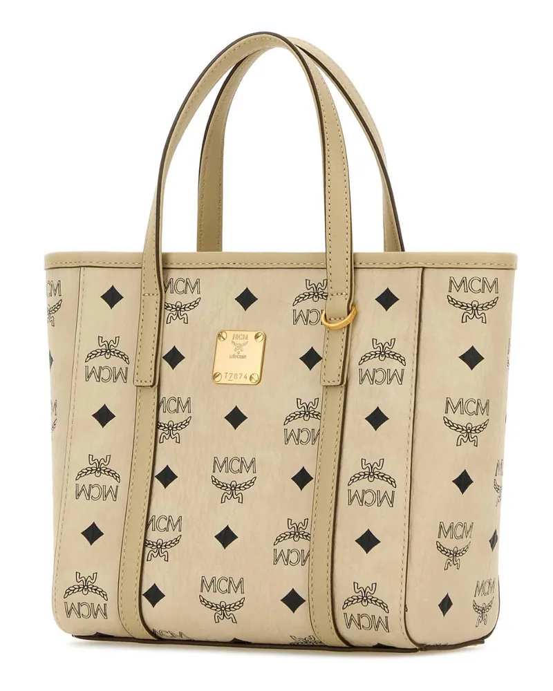 MCM Women's Printed Canvas Mini Tony Handbag I8 Borse A Mano Bag Beige