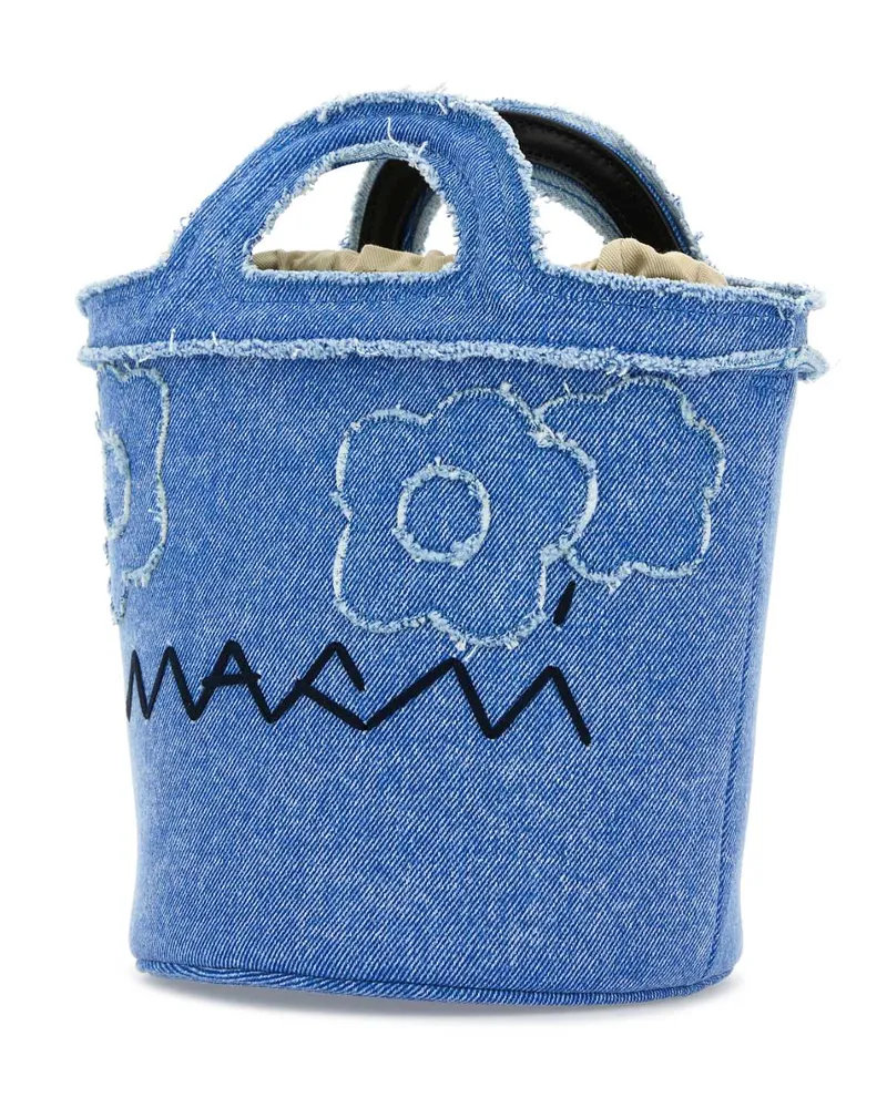 Marni Women's Denim Bucket Bag Cobalt Blue