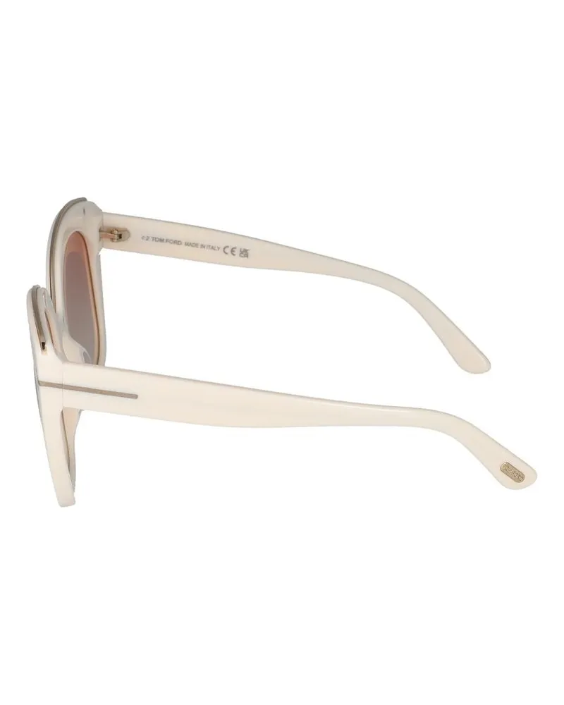 Tom Ford FT0944 Oversized Square-Frame Sunglasses — Cream Cream