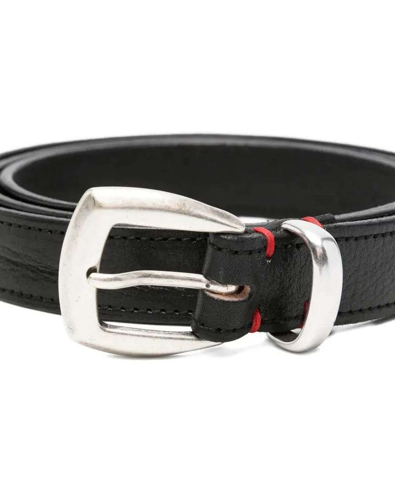 Eleventy Men's Buckle-Fastening Leather Belt Aw26 M Black