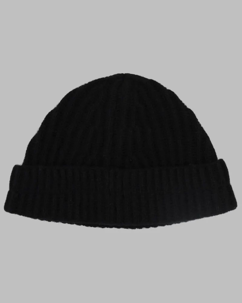 Maison Margiela Unisex Beanie Hat Black Wool Black