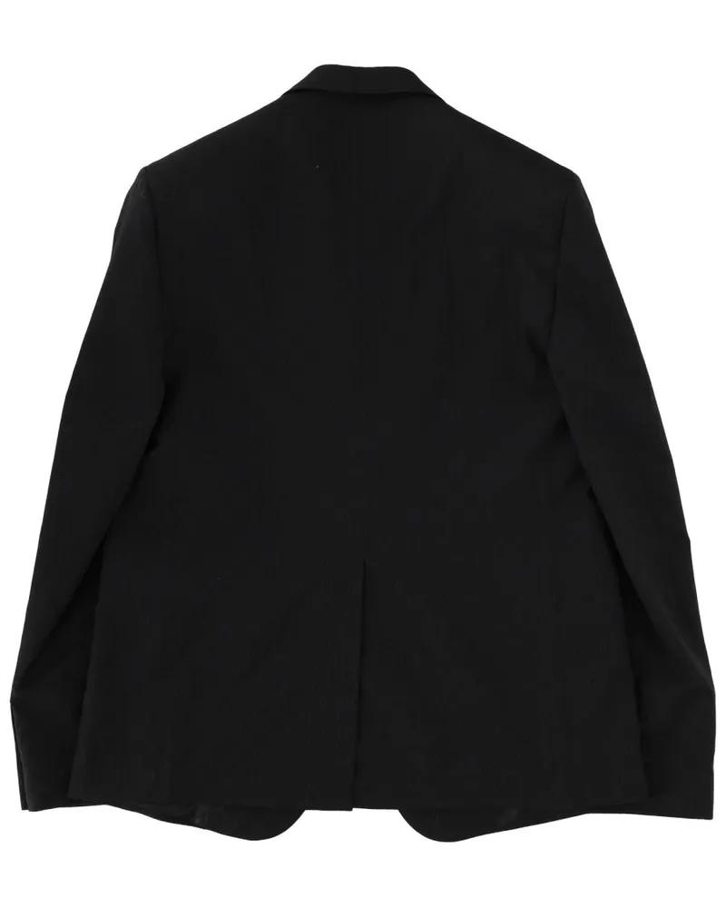 Gucci Men's Single-Breasted Gg Weave Wool Jacket Black Polyester Black