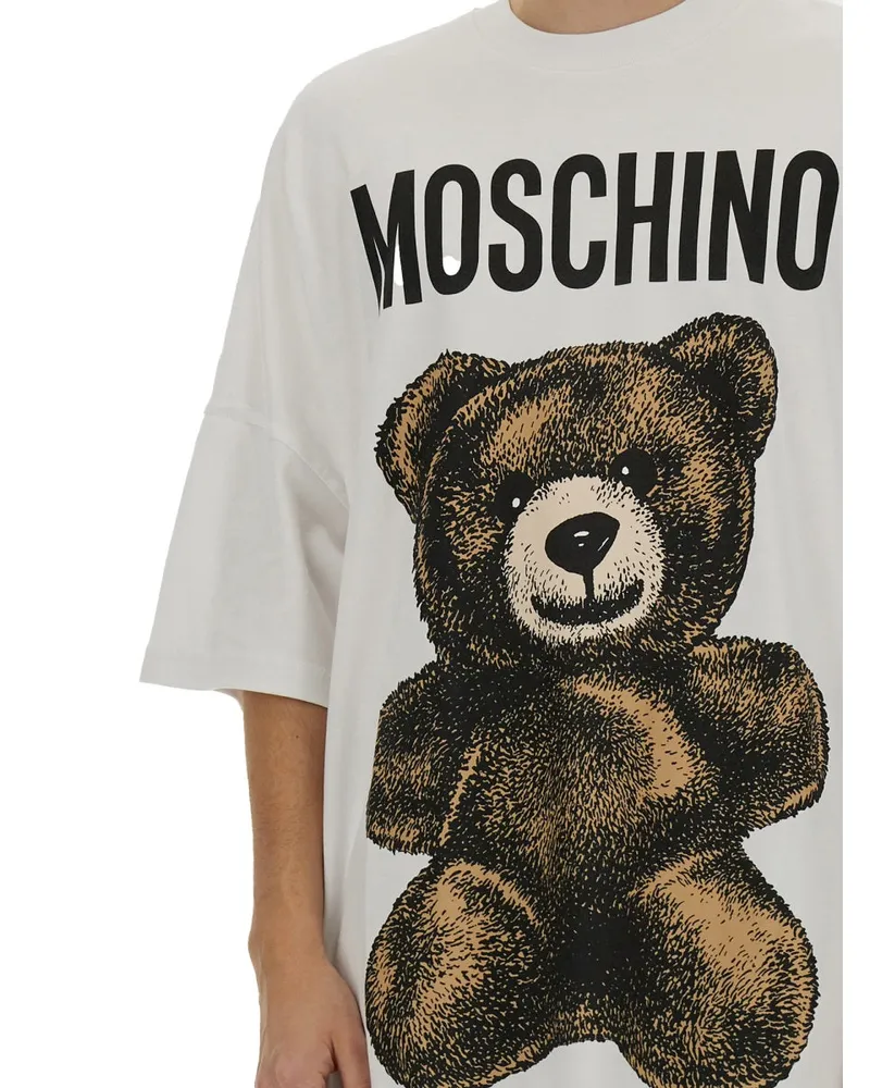 Moschino Teddy Bear Graphic Cotton T-Shirt — White White