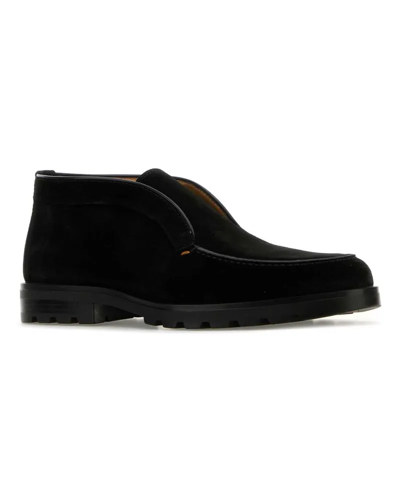 Santoni Black Mocassini Loafers Black