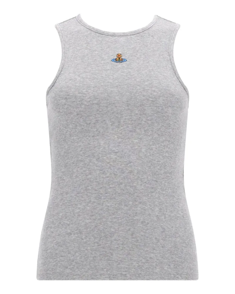 Vivienne Westwood Logo Cotton Waistcoat — Gray Gray