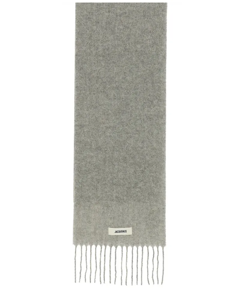 Jacquemus Mohair Blend Scarf — Gray Gray