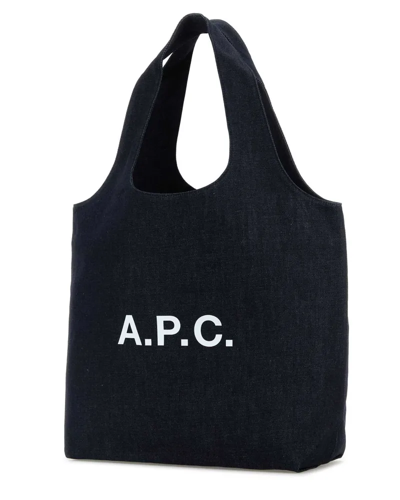 A.P.C. Men's Ninon Tote Indigo Cotton Navy